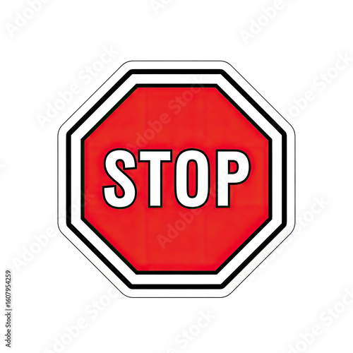 stop sign on white background