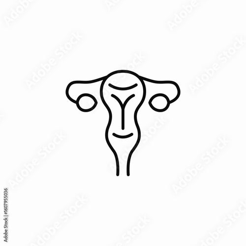 female reproductive system icon sign vector