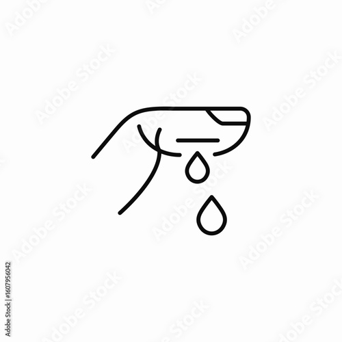 finger cut icon sign vector