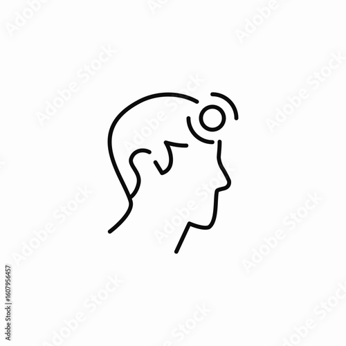 head pain icon sign vector