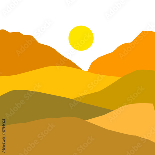 Sunrise Over Desert Landscape