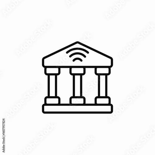 museum signal icon sign vector