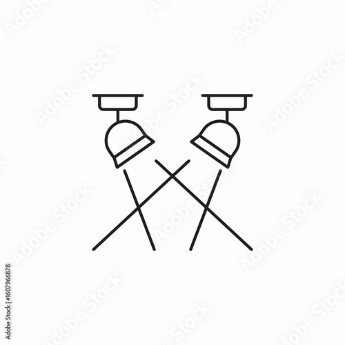 scene lights icon sign vector