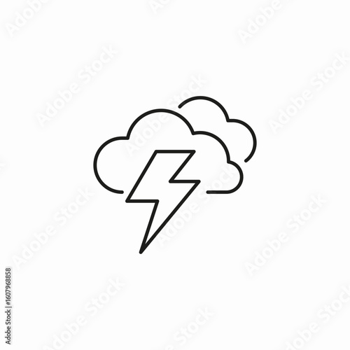 weather lightning icon sign vector