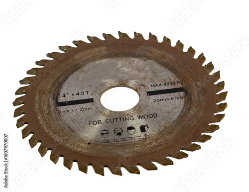 Multi-Purpose Cutting Disc for Wood and Other Materials on Transparent Background