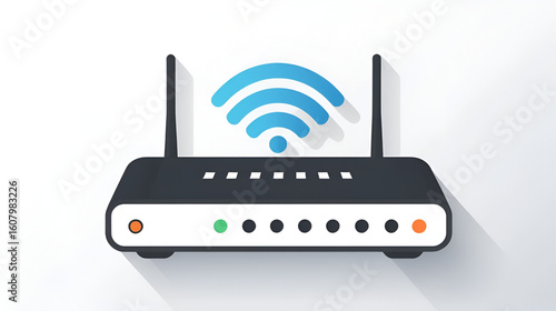 Problem modem connection - Flat minimal icon
