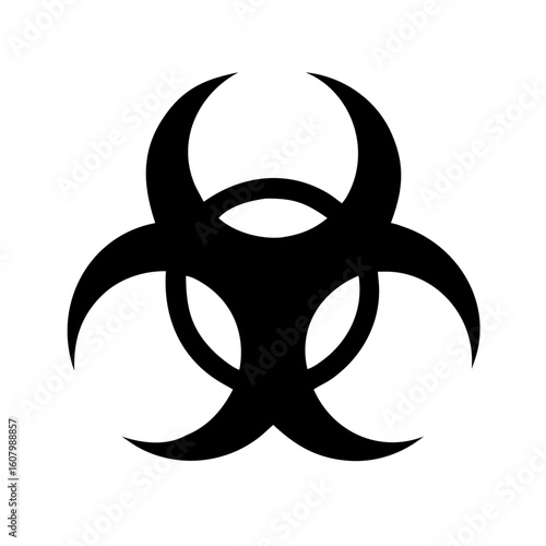 Stylized biohazard symbol icon vector illustration