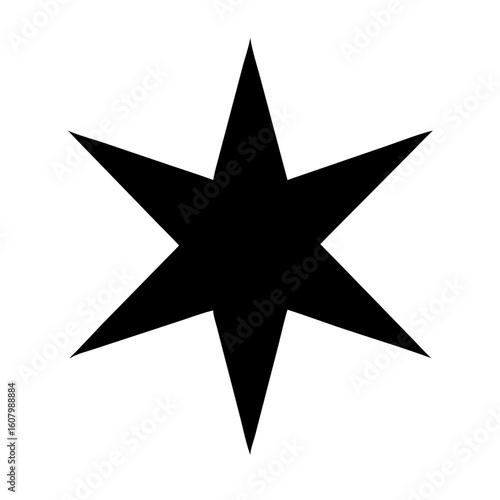 Stylized spiked star icon vector illustration
