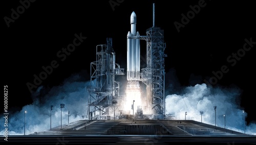 Fototapeta Naklejka Na Ścianę i Meble -  Rocket launch in space