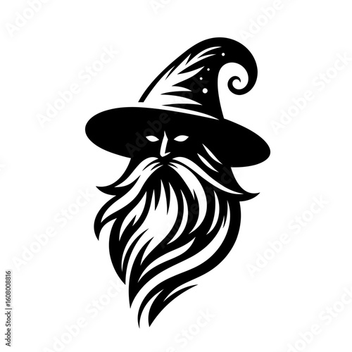 Minimalist Wizard Symbol in Vector