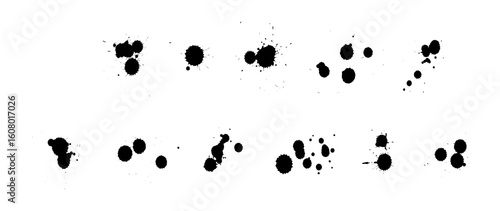 Grunge Brush Strokes on Black Colour