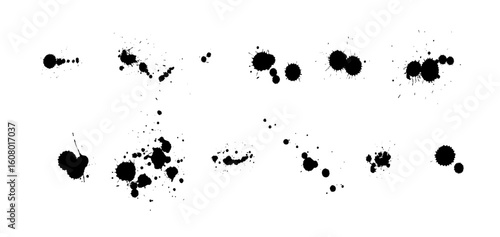 Grunge Brush Strokes on Black Colour