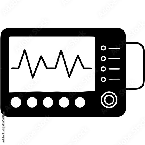 Creative Oscilloscope Vector Illustration | Clean and Modern Design for Signal Analysis, Electronic Testing, and Engineering Lab Projects