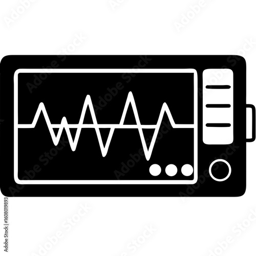 Creative Oscilloscope Vector Illustration | Clean and Modern Design for Signal Analysis, Electronic Testing, and Engineering Lab Projects