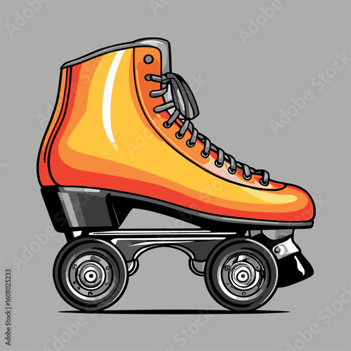 vector roller skate illustration for graphic design