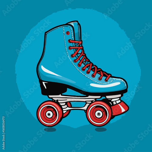 vector roller skate illustration for graphic design