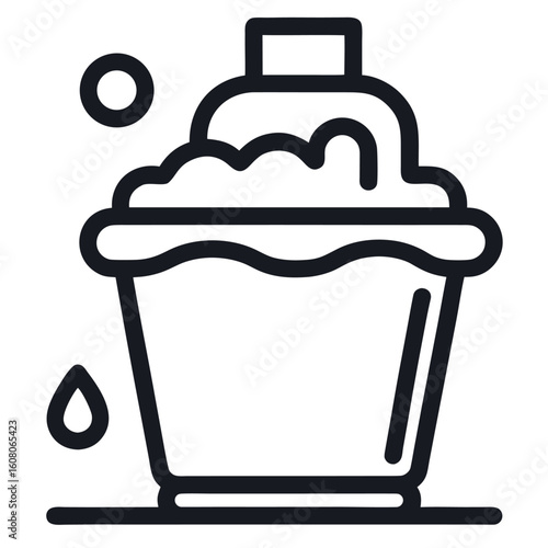 Clean rinse icon for mobile applications