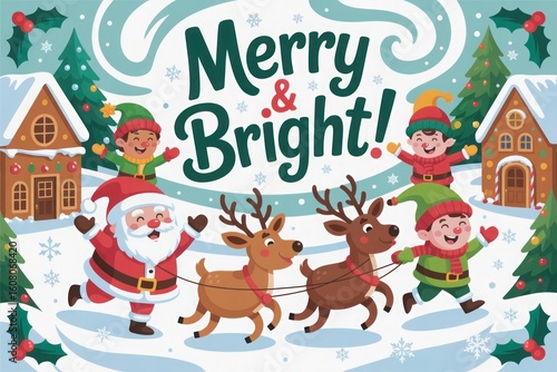Cute Holiday Celebration with Kids and Snowman

