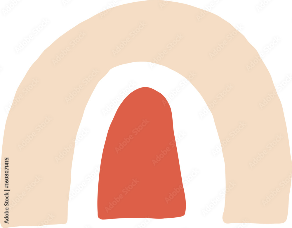 Fototapeta premium Hand Drawn Minimal Rainbow Arch