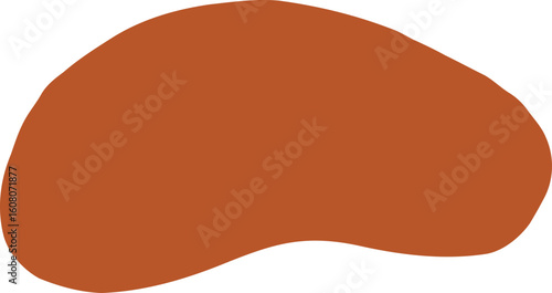 Burnt Orange Pebble Shape Variant