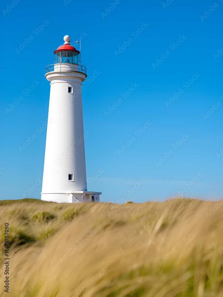 Lighthouse Westerheversand in the natinal park Schleswig-Holstein Wadden Sea Lighthouse Westerheversand in the natinal park Schleswig-Holstein Wadden Sea