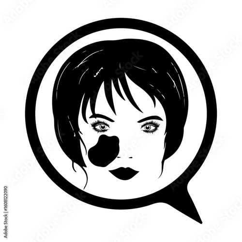 black birthmark icon