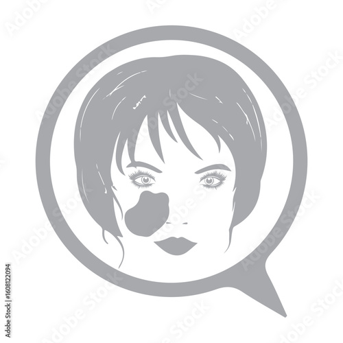black birthmark icon