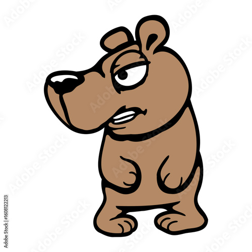 Bear Evil Mad Crazy Bad Mood Angry Face Comic