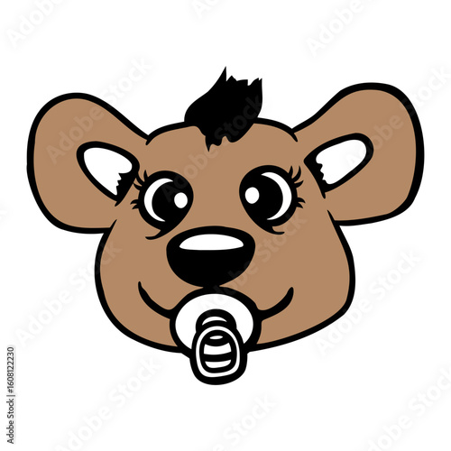 Bear Baby Pacifier Cute Little Happy Smile Child Toddler