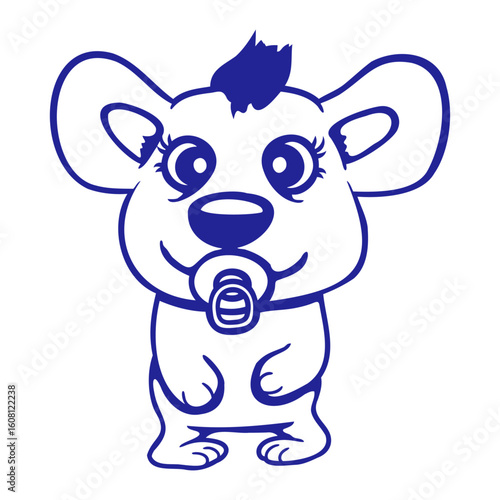 Bear Baby Pacifier Cute Little Happy Smile Child Toddler