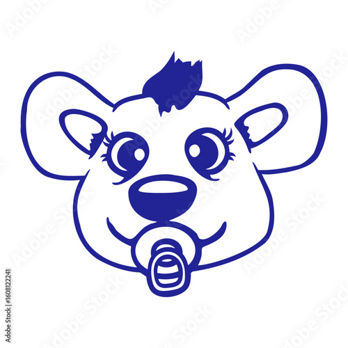 Bear Baby Pacifier Cute Little Happy Smile Child Toddler