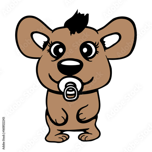 Bear Baby Pacifier Cute Little Happy Smile Child Toddler