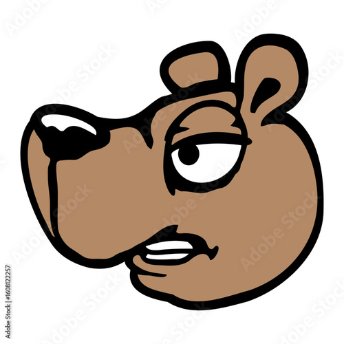 Bear Evil Mad Crazy Bad Mood Angry Face Comic