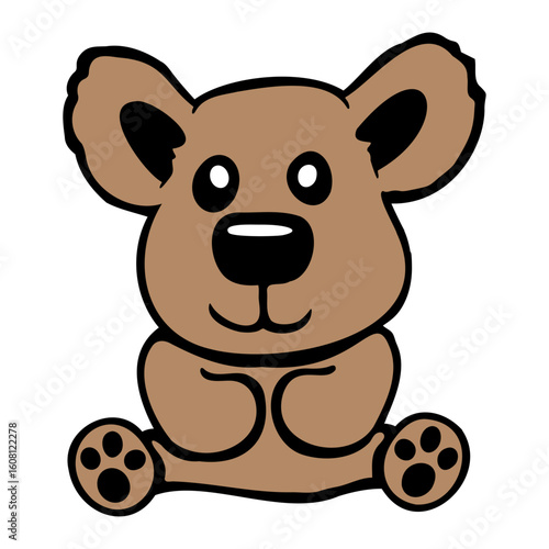 Bear Happy Smile Cute Teddy Friendly Comic Grizzly