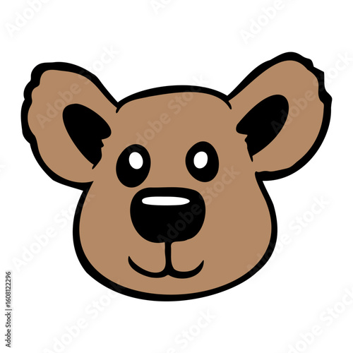 Bear Happy Smile Cute Teddy Friendly Comic Grizzly