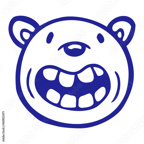 Bear Grinning Happy Cheeky Smile Teeth Teddy Funny