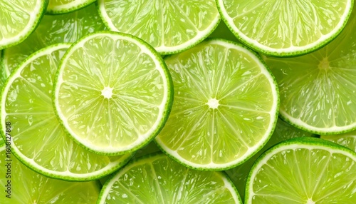 A vibrant, fresh lime slice close-up