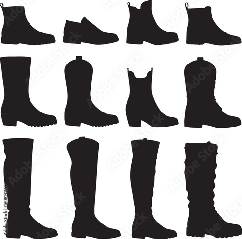 Various boot silhouettes boots footwear