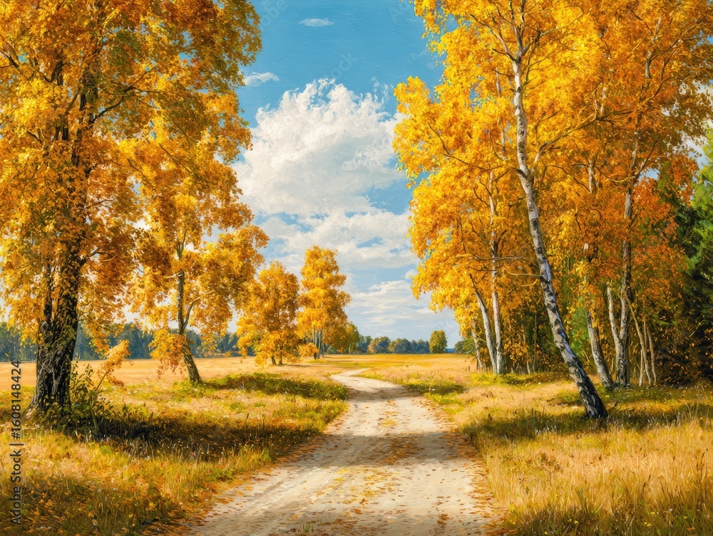 Fototapeta premium Autumnal Country Lane