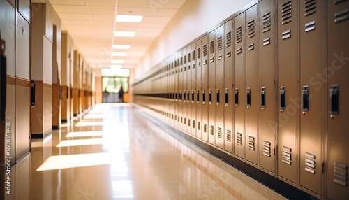 School hallway with lockers  1 