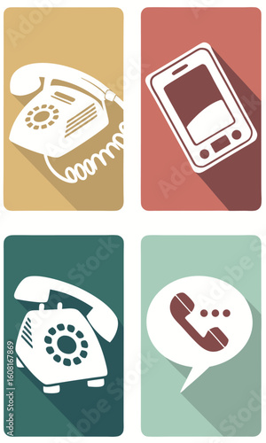 Set of communication icons icons