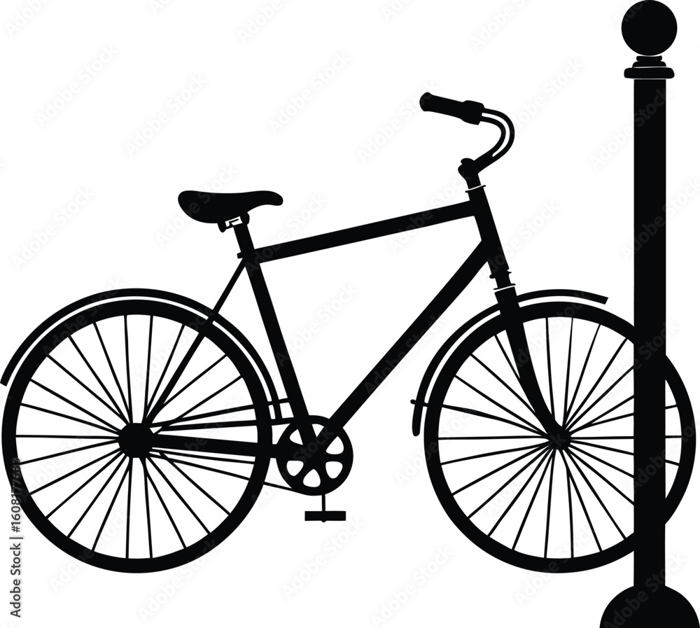 Obraz premium lassic bicycle vector art illustration