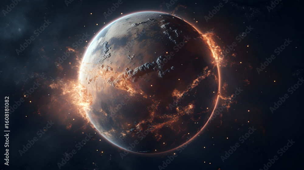 Obraz premium earth and moon