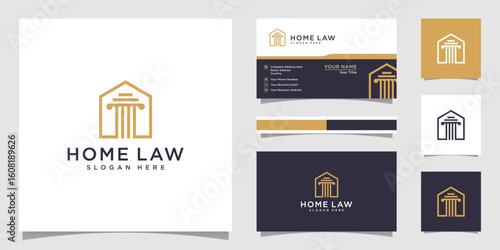 home law firm logo vector design