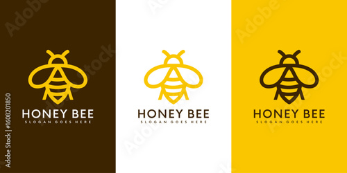 honey Bee animals logo vector