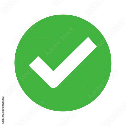 Free Download Green circle with black check mark isolated on transparent background - GFXLoad