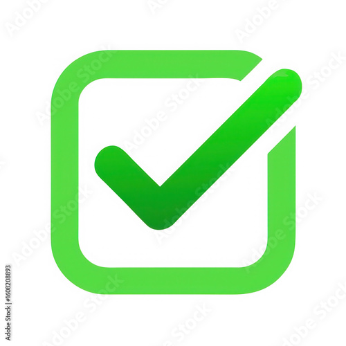 Green check mark inside a square isolated on transparent background Free Download Green check mark inside a square isolated on transparent background - GFXLoad