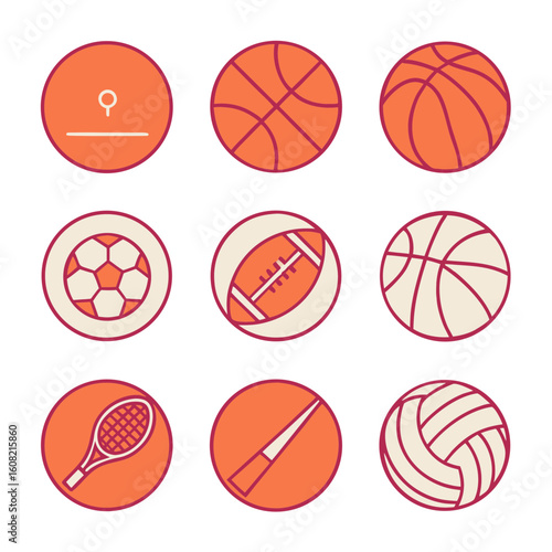 Olympic Sports Icons Collection basketball soccer