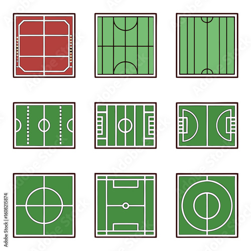 Sports Fields Collection athletic fields court