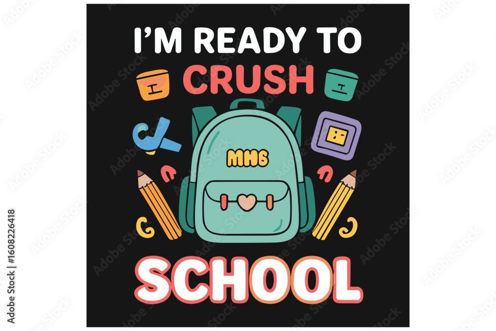 Naklejka premium Funny 100 Days of School T-Shirt Templates – Editable Vector Pack